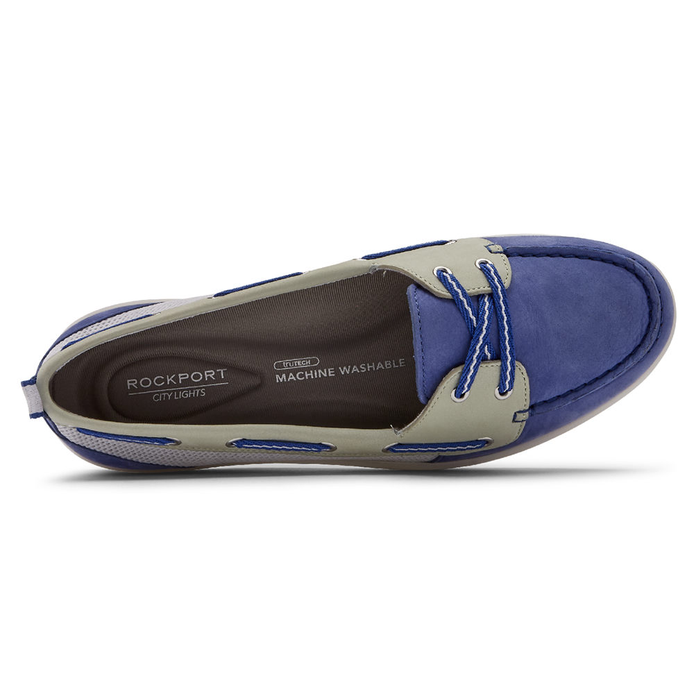 Rockport Singapore Womens Boat Shoes - Ayva Washable Blue - GL4819620